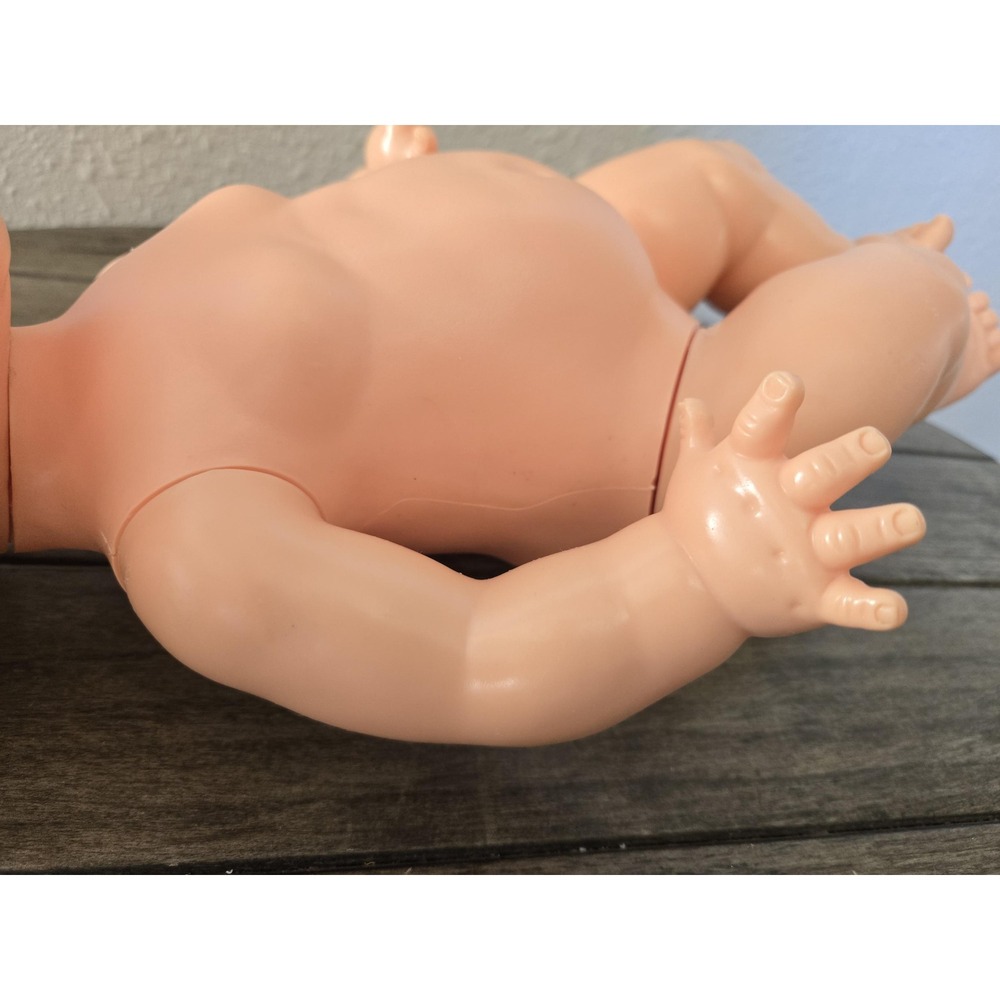 Vintage 1973 Ideal Rub A Dub Dolly 16" Baby doll Rooted Blonde Hair Blue Eyes - Picture 4 of 16